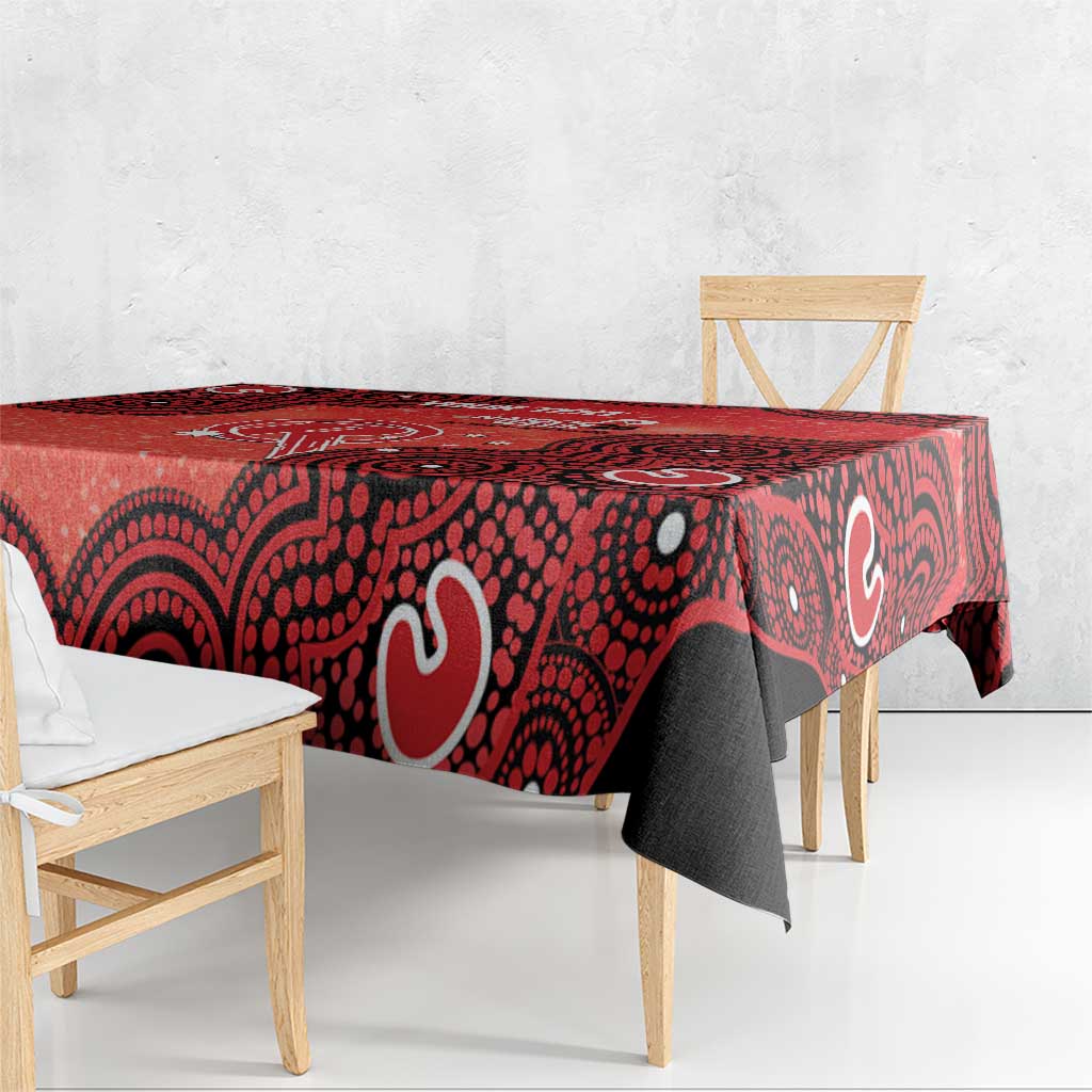 Melbourne Renegades NAIDOC Week 2026 Custom Tablecloth 50 Years Deadly Indigenous Art Glitter Effect