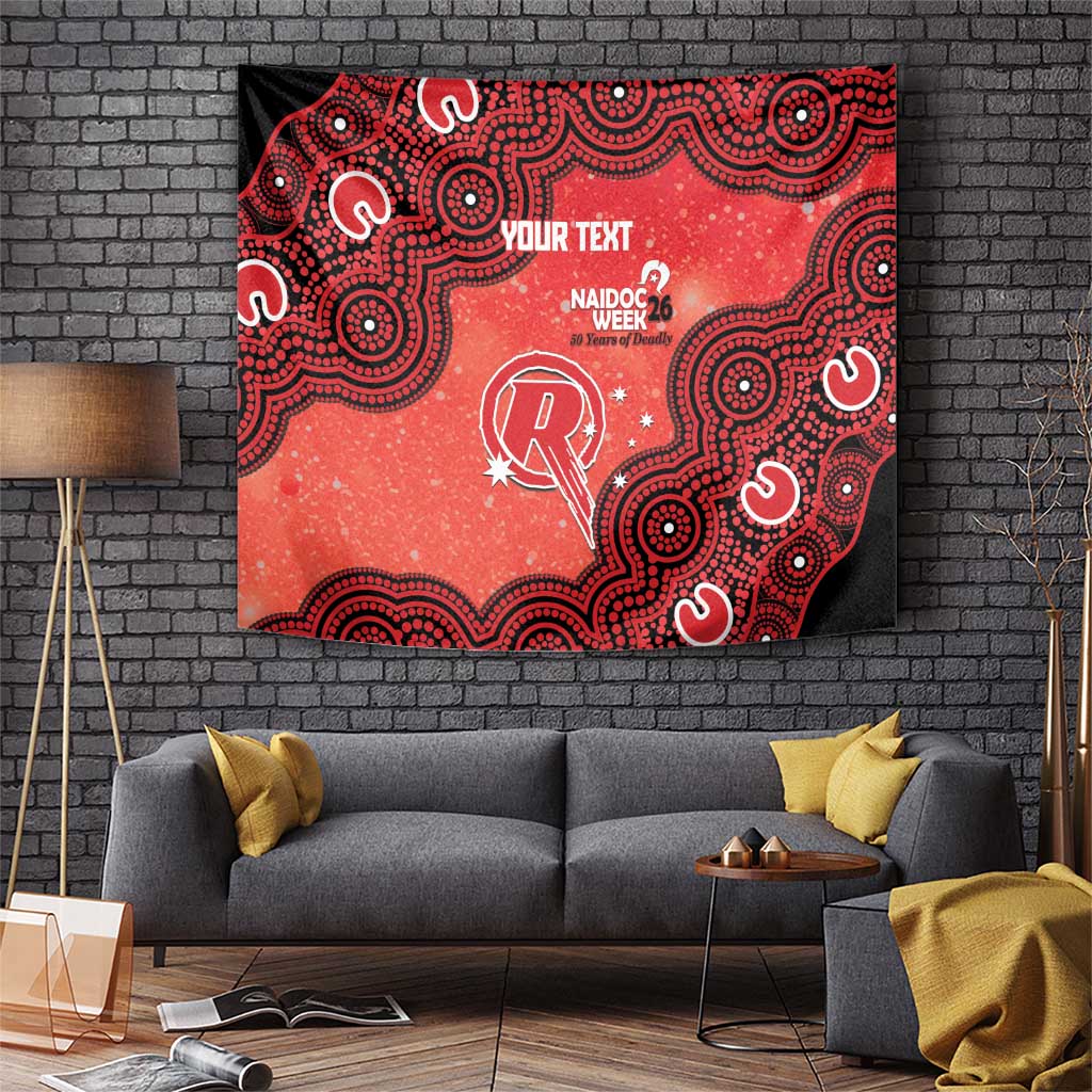 Melbourne Renegades NAIDOC Week 2026 Custom Tapestry 50 Years Deadly Indigenous Art Glitter Effect