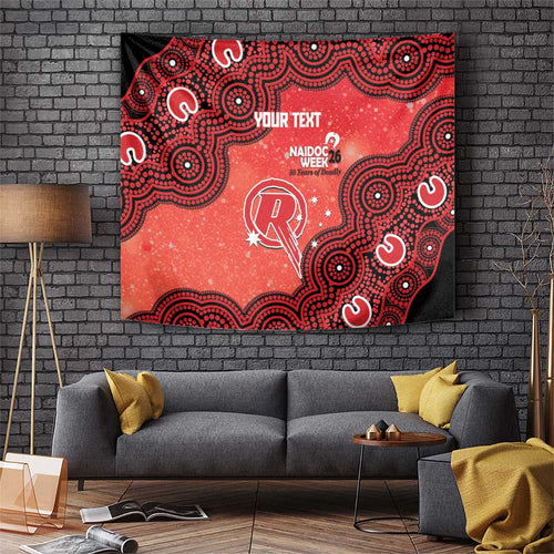 Melbourne Renegades NAIDOC Week 2026 Custom Tapestry 50 Years Deadly Indigenous Art Glitter Effect
