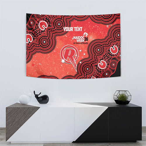 Melbourne Renegades NAIDOC Week 2026 Custom Tapestry 50 Years Deadly Indigenous Art Glitter Effect
