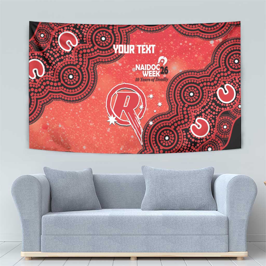 Melbourne Renegades NAIDOC Week 2026 Custom Tapestry 50 Years Deadly Indigenous Art Glitter Effect