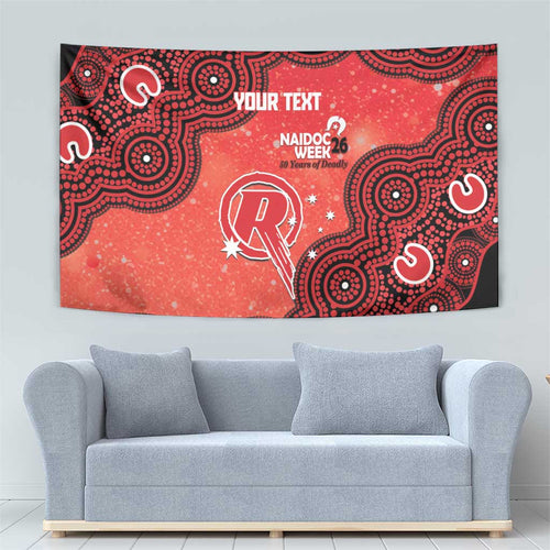Melbourne Renegades NAIDOC Week 2026 Custom Tapestry 50 Years Deadly Indigenous Art Glitter Effect