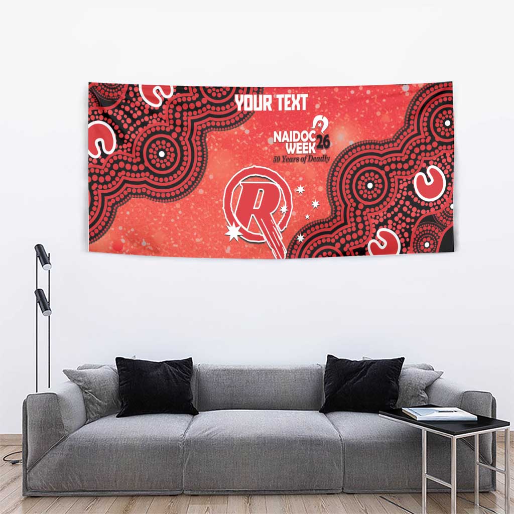 Melbourne Renegades NAIDOC Week 2026 Custom Tapestry 50 Years Deadly Indigenous Art Glitter Effect