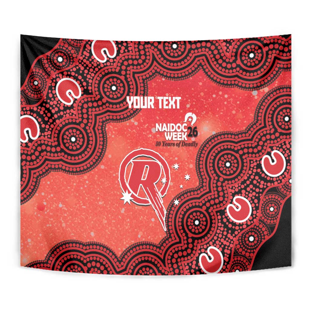 Melbourne Renegades NAIDOC Week 2026 Custom Tapestry 50 Years Deadly Indigenous Art Glitter Effect