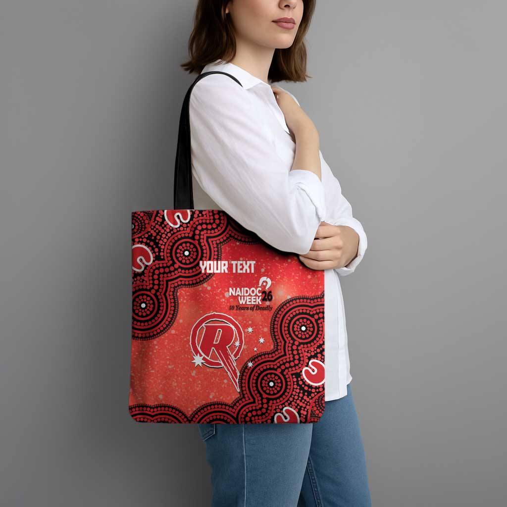 Melbourne Renegades NAIDOC Week 2026 Custom Tote Bag 50 Years Deadly Indigenous Art Glitter Effect
