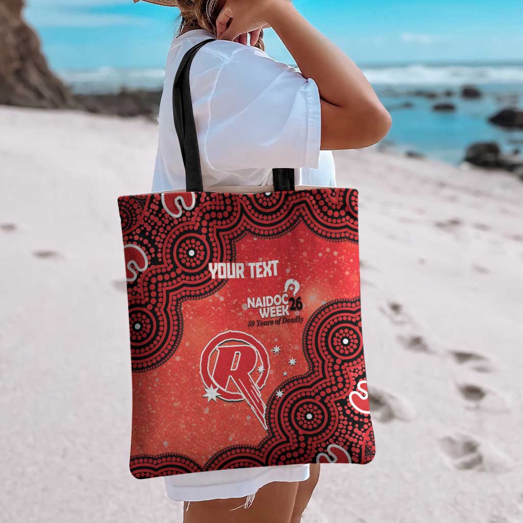 Melbourne Renegades NAIDOC Week 2026 Custom Tote Bag 50 Years Deadly Indigenous Art Glitter Effect