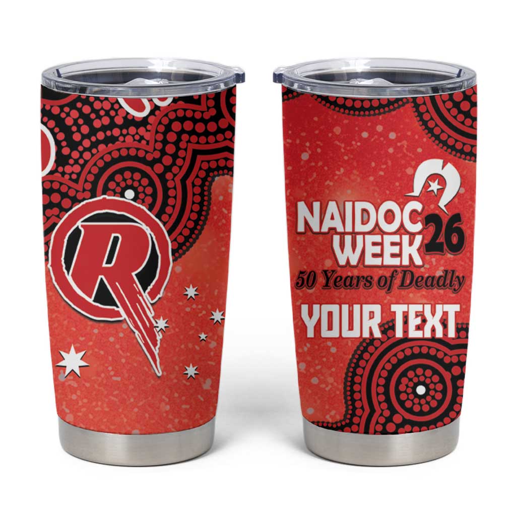 Melbourne Renegades NAIDOC Week 2026 Custom Tumbler Cup 50 Years Deadly Indigenous Art Glitter Effect