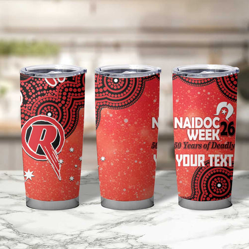 Melbourne Renegades NAIDOC Week 2026 Custom Tumbler Cup 50 Years Deadly Indigenous Art Glitter Effect