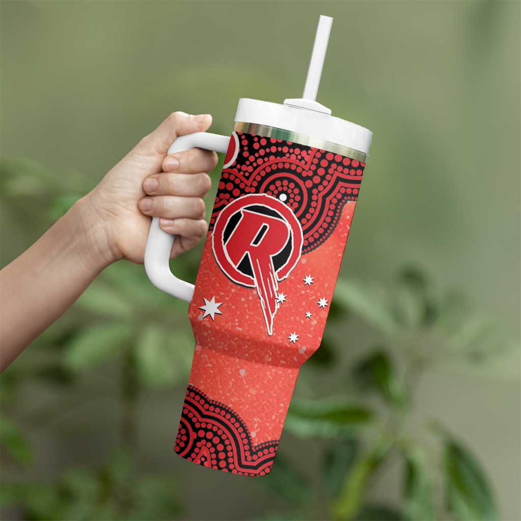 Melbourne Renegades NAIDOC Week 2026 Custom Tumbler With Handle 50 Years Deadly Indigenous Art Glitter Effect