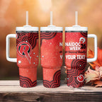 Melbourne Renegades NAIDOC Week 2026 Custom Tumbler With Handle 50 Years Deadly Indigenous Art Glitter Effect