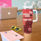 Melbourne Renegades NAIDOC Week 2026 Custom Tumbler With Handle 50 Years Deadly Indigenous Art Glitter Effect