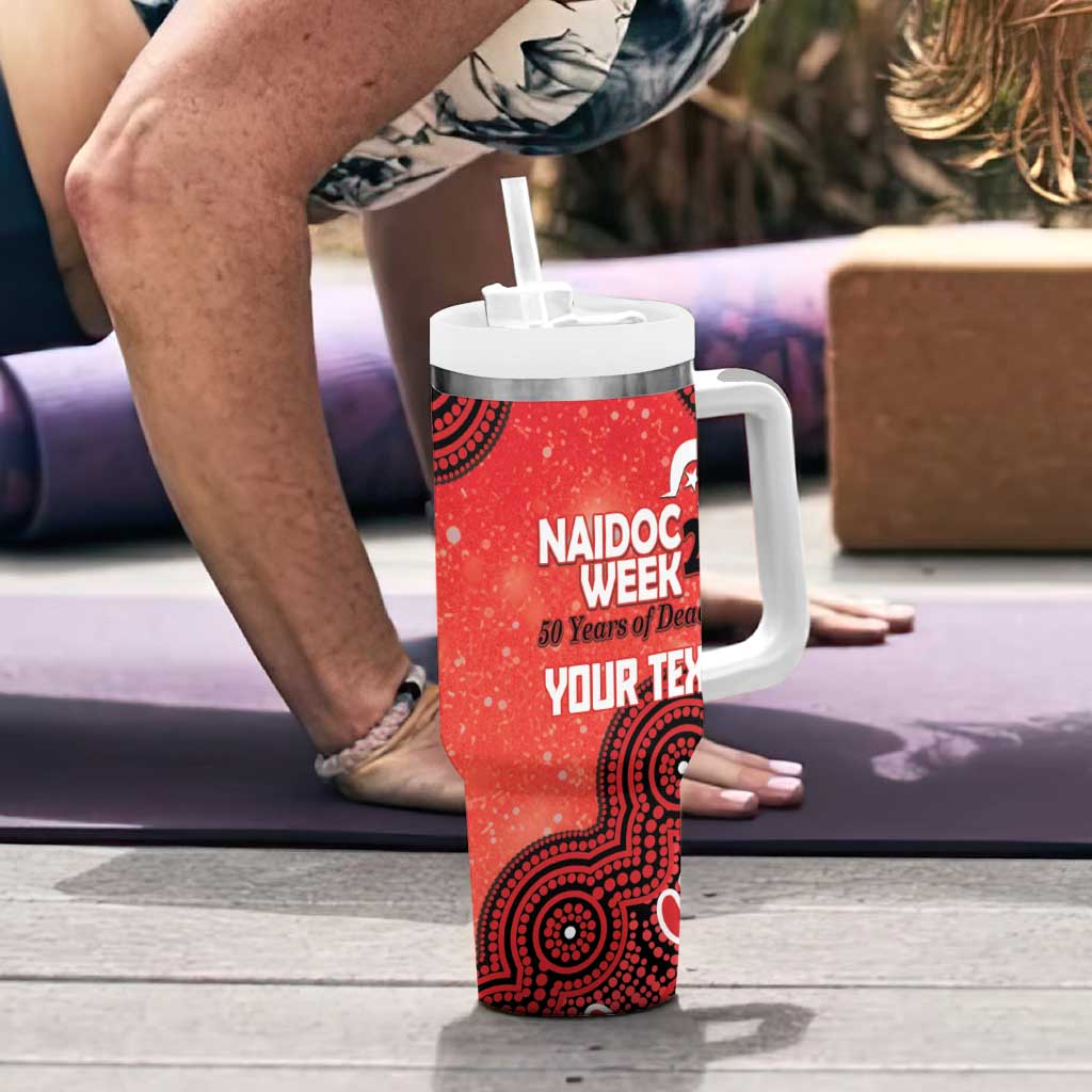 Melbourne Renegades NAIDOC Week 2026 Custom Tumbler With Handle 50 Years Deadly Indigenous Art Glitter Effect