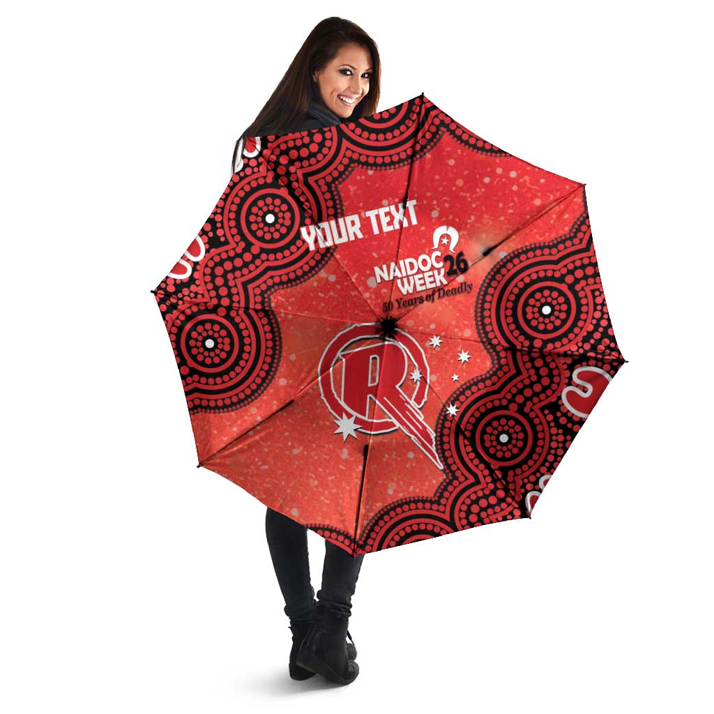 Melbourne Renegades NAIDOC Week 2026 Custom Umbrella 50 Years Deadly Indigenous Art Glitter Effect