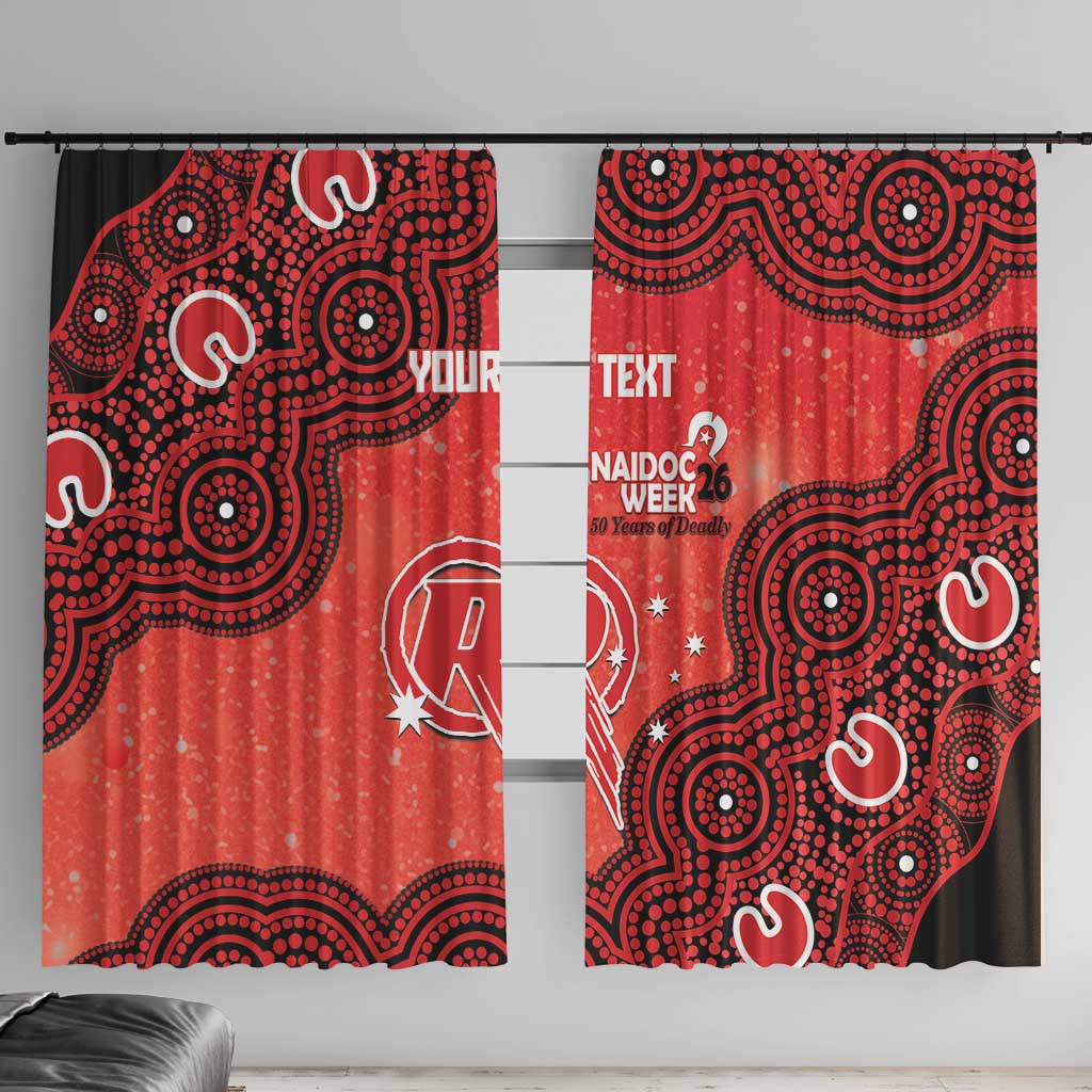 Melbourne Renegades NAIDOC Week 2026 Custom Window Curtain 50 Years Deadly Indigenous Art Glitter Effect