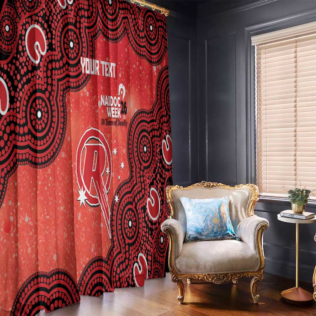 Melbourne Renegades NAIDOC Week 2026 Custom Window Curtain 50 Years Deadly Indigenous Art Glitter Effect