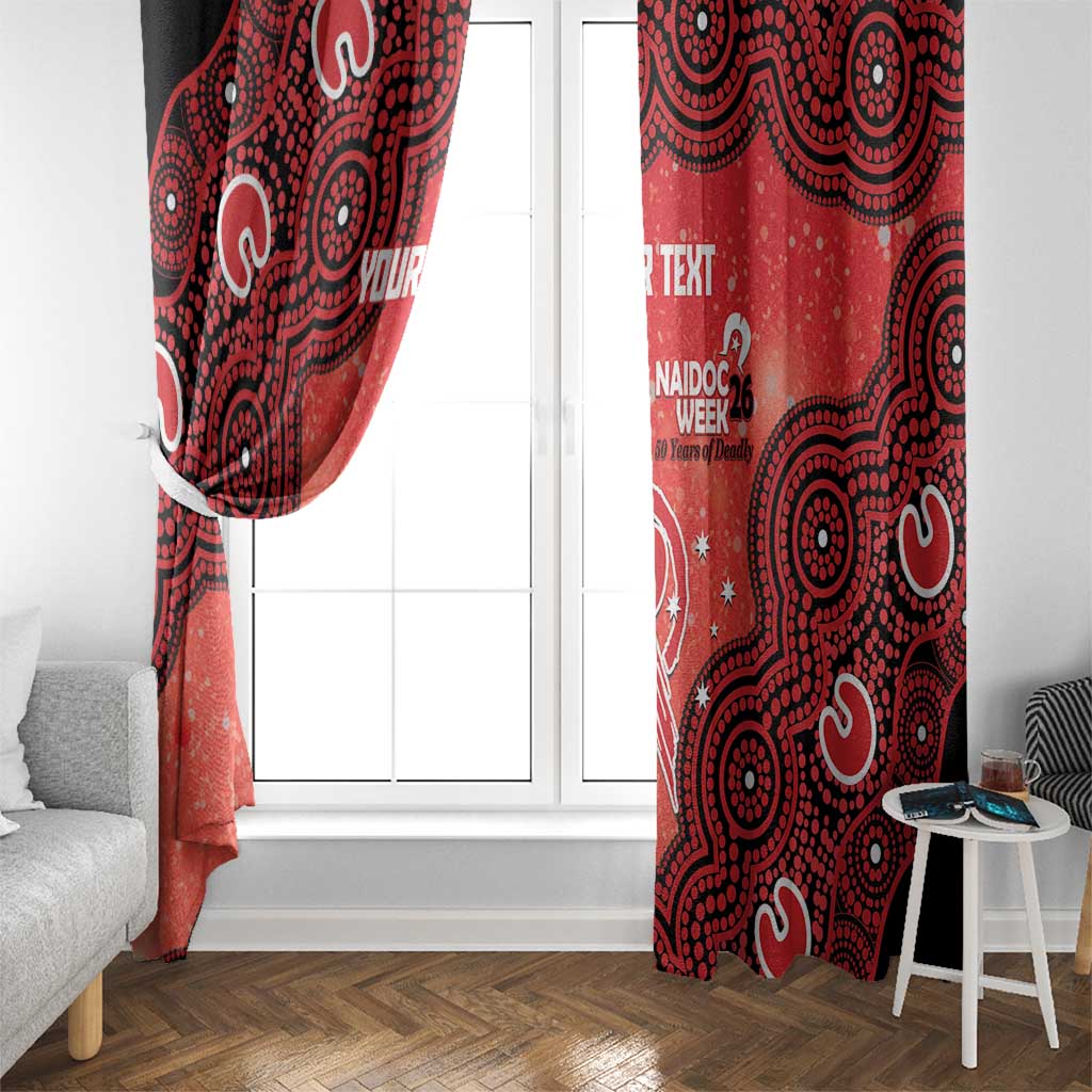 Melbourne Renegades NAIDOC Week 2026 Custom Window Curtain 50 Years Deadly Indigenous Art Glitter Effect