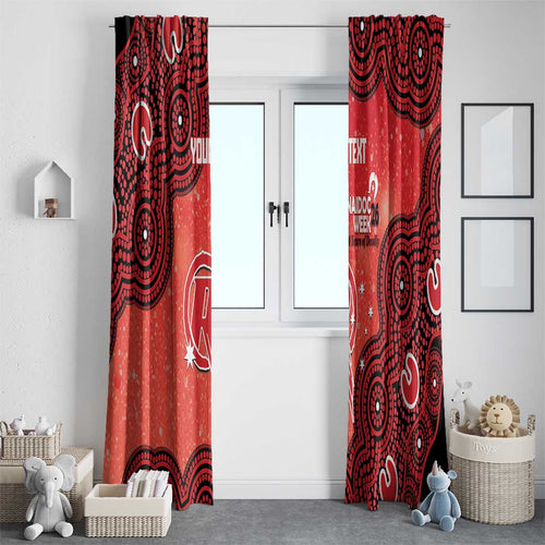 Melbourne Renegades NAIDOC Week 2026 Custom Window Curtain 50 Years Deadly Indigenous Art Glitter Effect