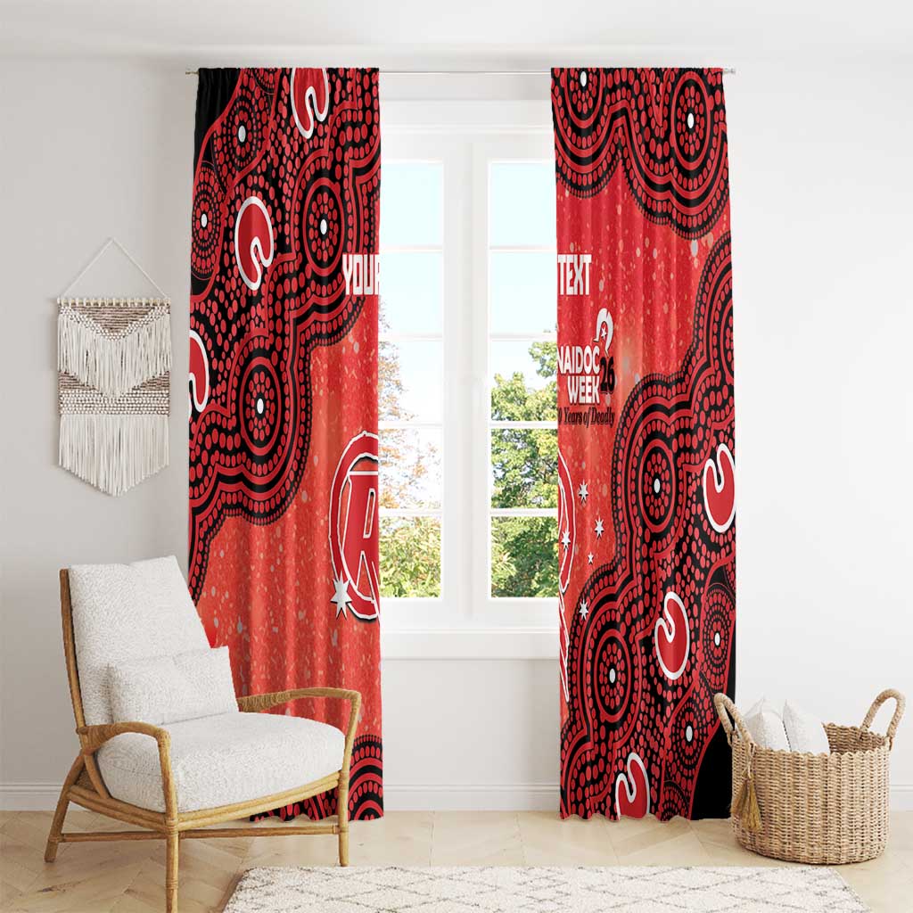 Melbourne Renegades NAIDOC Week 2026 Custom Window Curtain 50 Years Deadly Indigenous Art Glitter Effect