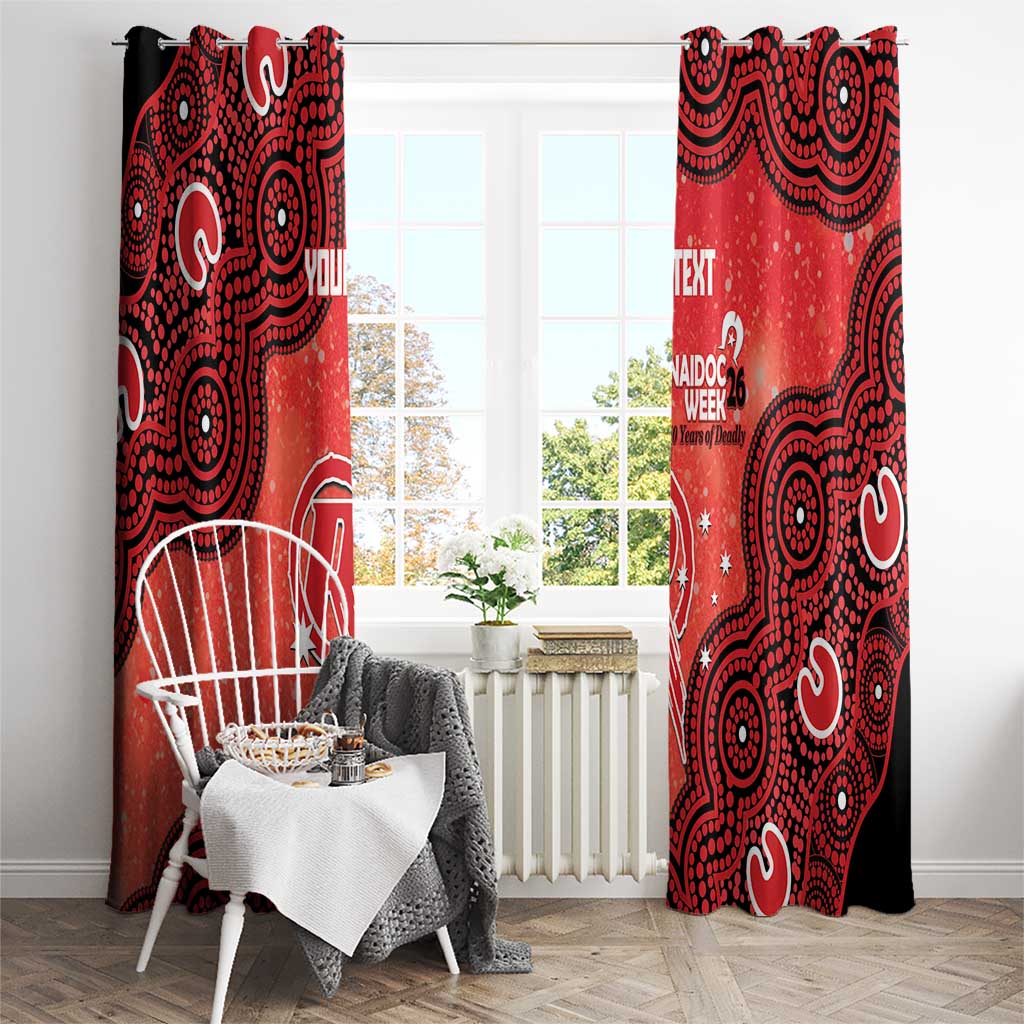 Melbourne Renegades NAIDOC Week 2026 Custom Window Curtain 50 Years Deadly Indigenous Art Glitter Effect