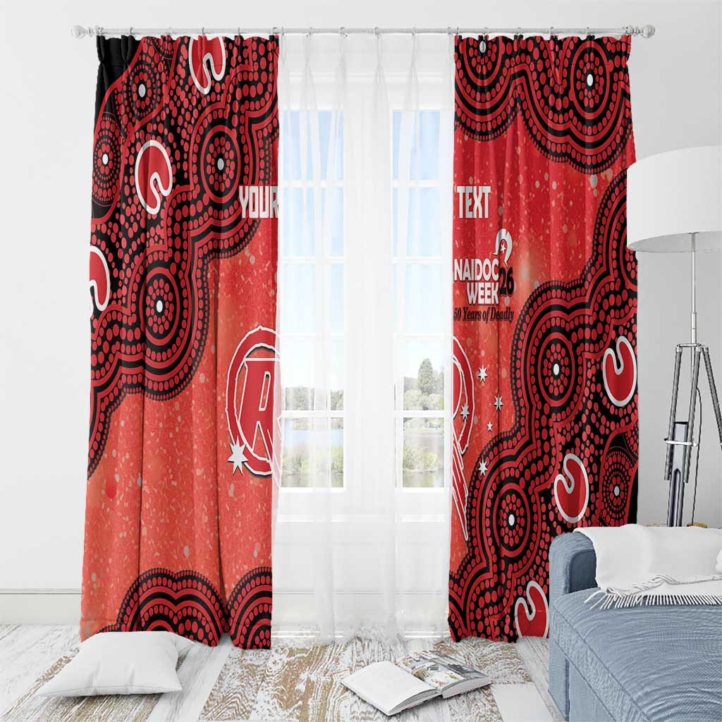 Melbourne Renegades NAIDOC Week 2026 Custom Window Curtain 50 Years Deadly Indigenous Art Glitter Effect