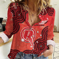 Melbourne Renegades NAIDOC Week 2026 Custom Women Casual Shirt 50 Years Deadly Indigenous Art Glitter Effect