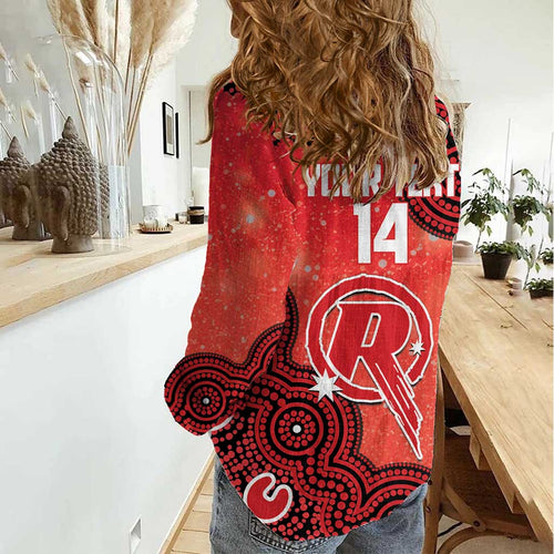 Melbourne Renegades NAIDOC Week 2026 Custom Women Casual Shirt 50 Years Deadly Indigenous Art Glitter Effect