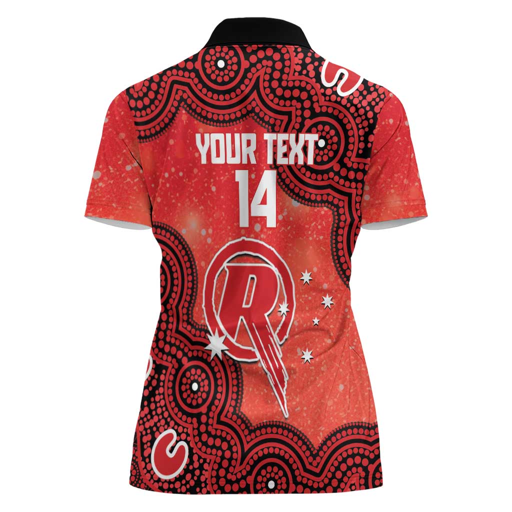 Melbourne Renegades NAIDOC Week 2026 Custom Women Polo Shirt 50 Years Deadly Indigenous Art Glitter Effect