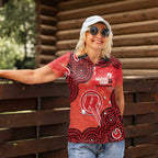 Melbourne Renegades NAIDOC Week 2026 Custom Women Polo Shirt 50 Years Deadly Indigenous Art Glitter Effect