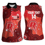 Melbourne Renegades NAIDOC Week 2026 Custom Women Sleeveless Polo Shirt 50 Years Deadly Indigenous Art Glitter Effect