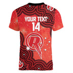 Melbourne Renegades NAIDOC Week 2026 Custom Women V-Neck T-Shirt 50 Years Deadly Indigenous Art Glitter Effect