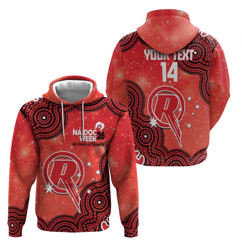 Melbourne Renegades NAIDOC Week 2026 Custom Zip Hoodie 50 Years Deadly Indigenous Art Glitter Effect