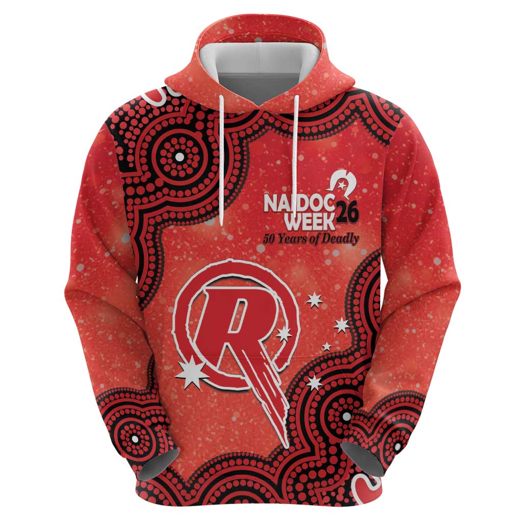 Melbourne Renegades NAIDOC Week 2026 Custom Zip Hoodie 50 Years Deadly Indigenous Art Glitter Effect