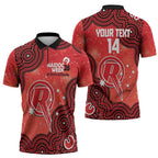 Melbourne Renegades NAIDOC Week 2026 Custom Zipper Polo Shirt 50 Years Deadly Indigenous Art Glitter Effect