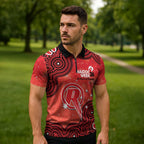 Melbourne Renegades NAIDOC Week 2026 Custom Zipper Polo Shirt 50 Years Deadly Indigenous Art Glitter Effect