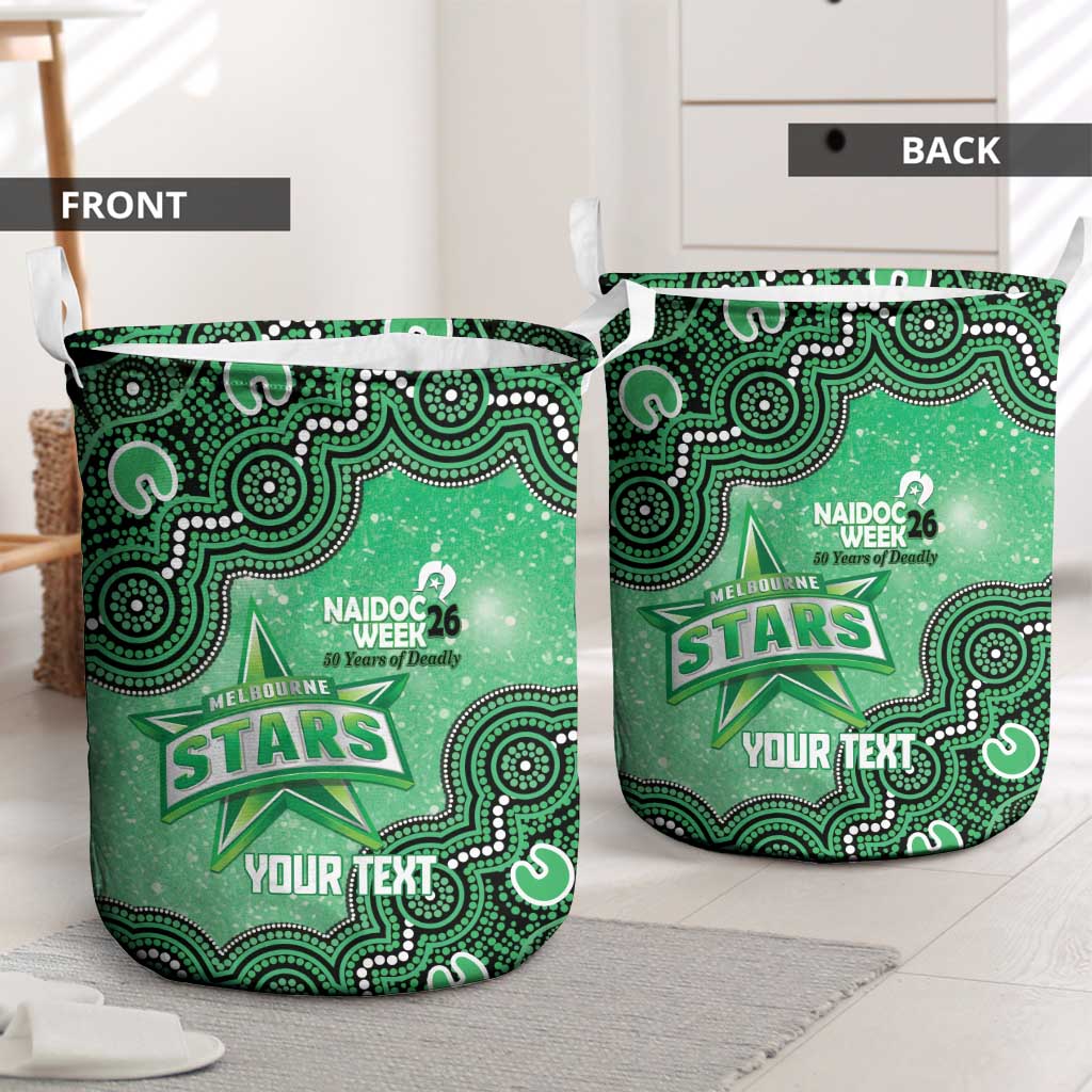 Melbourne Stars NAIDOC Week 2026 Custom Laundry Basket 50 Years Deadly Indigenous Art Glitter Effect