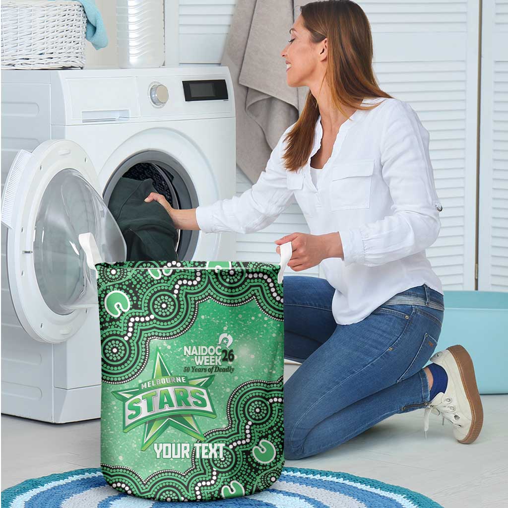 Melbourne Stars NAIDOC Week 2026 Custom Laundry Basket 50 Years Deadly Indigenous Art Glitter Effect