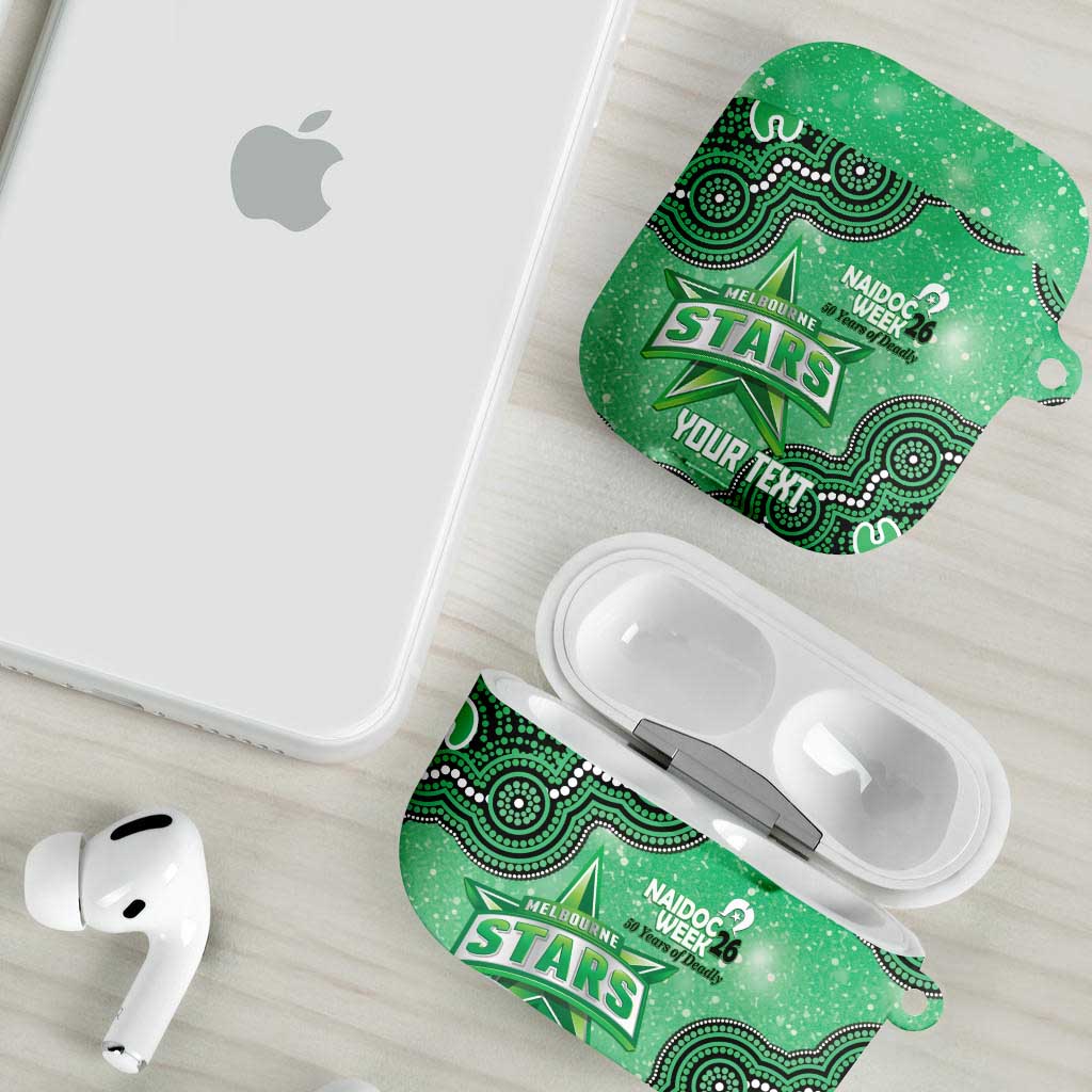 Melbourne Stars NAIDOC Week 2026 Custom AirPods Case 50 Years Deadly Indigenous Art Glitter Effect