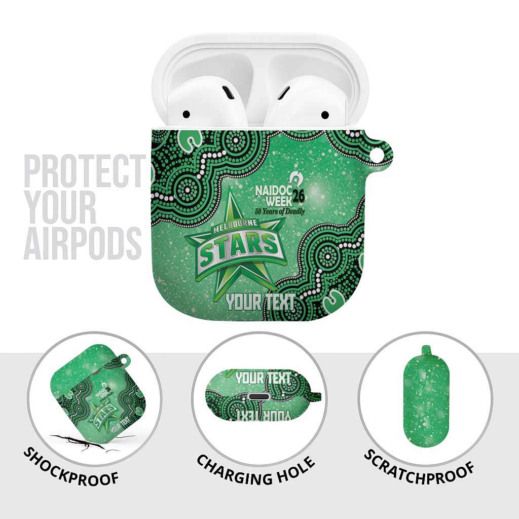 Melbourne Stars NAIDOC Week 2026 Custom AirPods Case 50 Years Deadly Indigenous Art Glitter Effect
