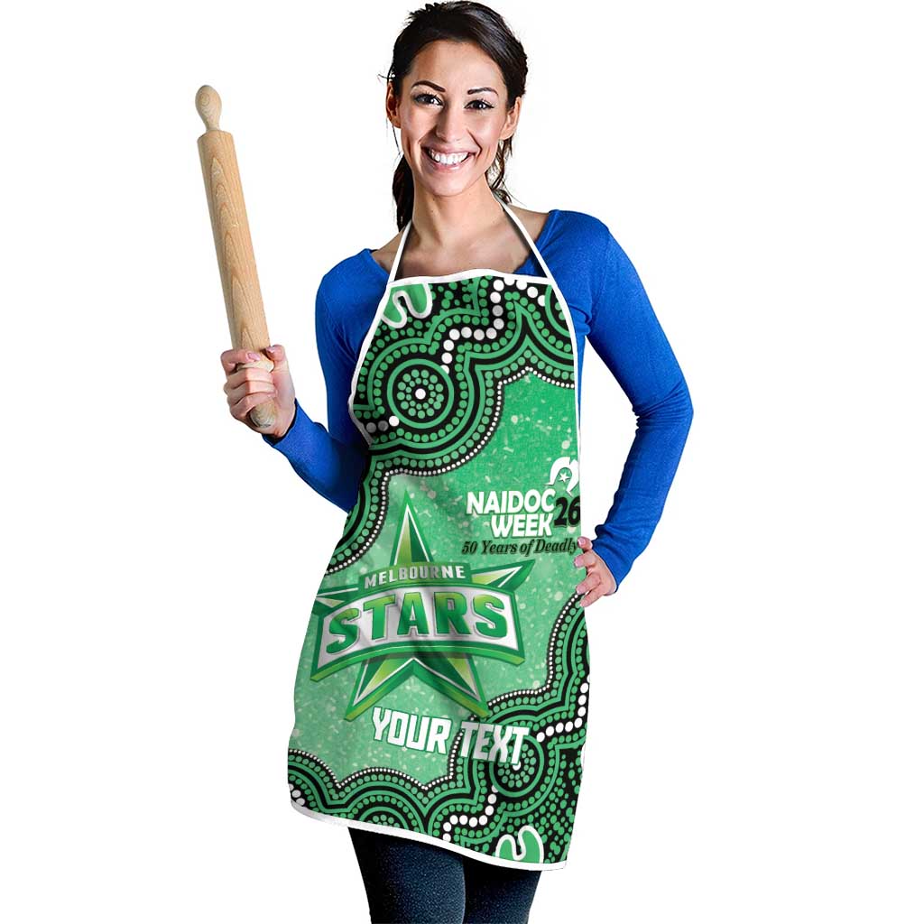 Melbourne Stars NAIDOC Week 2026 Custom Apron 50 Years Deadly Indigenous Art Glitter Effect