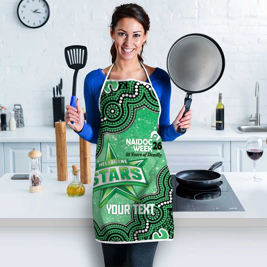 Melbourne Stars NAIDOC Week 2026 Custom Apron 50 Years Deadly Indigenous Art Glitter Effect
