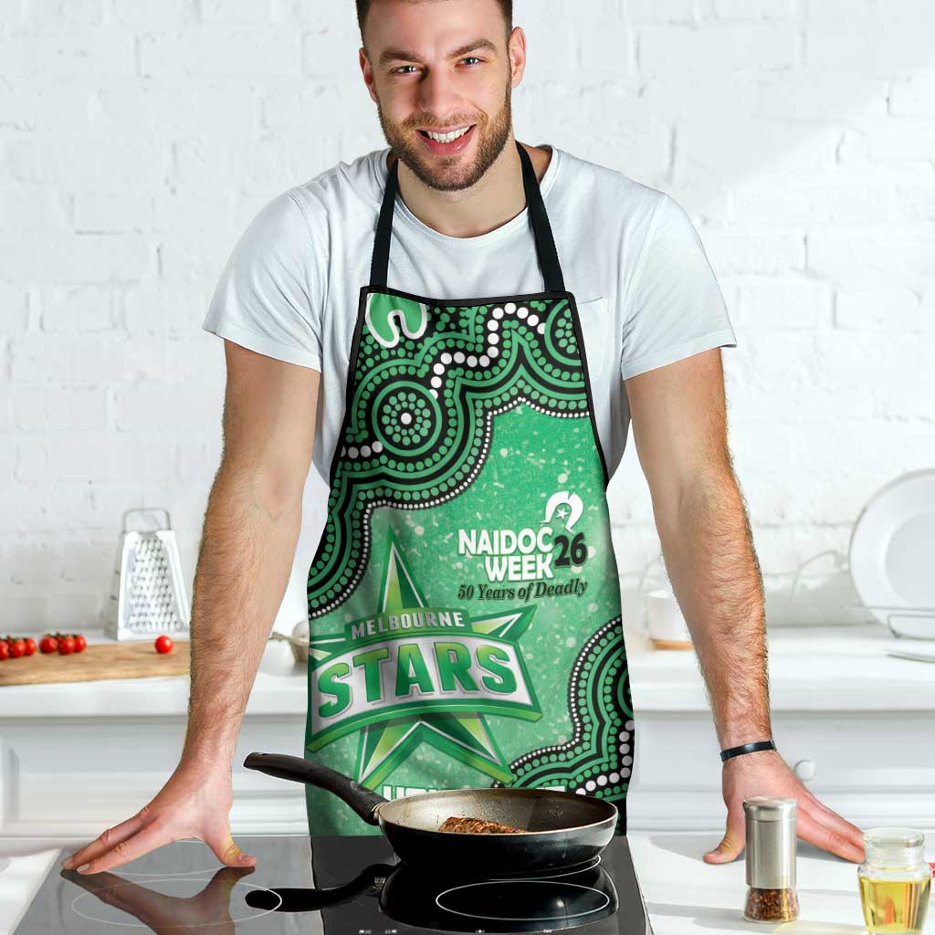 Melbourne Stars NAIDOC Week 2026 Custom Apron 50 Years Deadly Indigenous Art Glitter Effect
