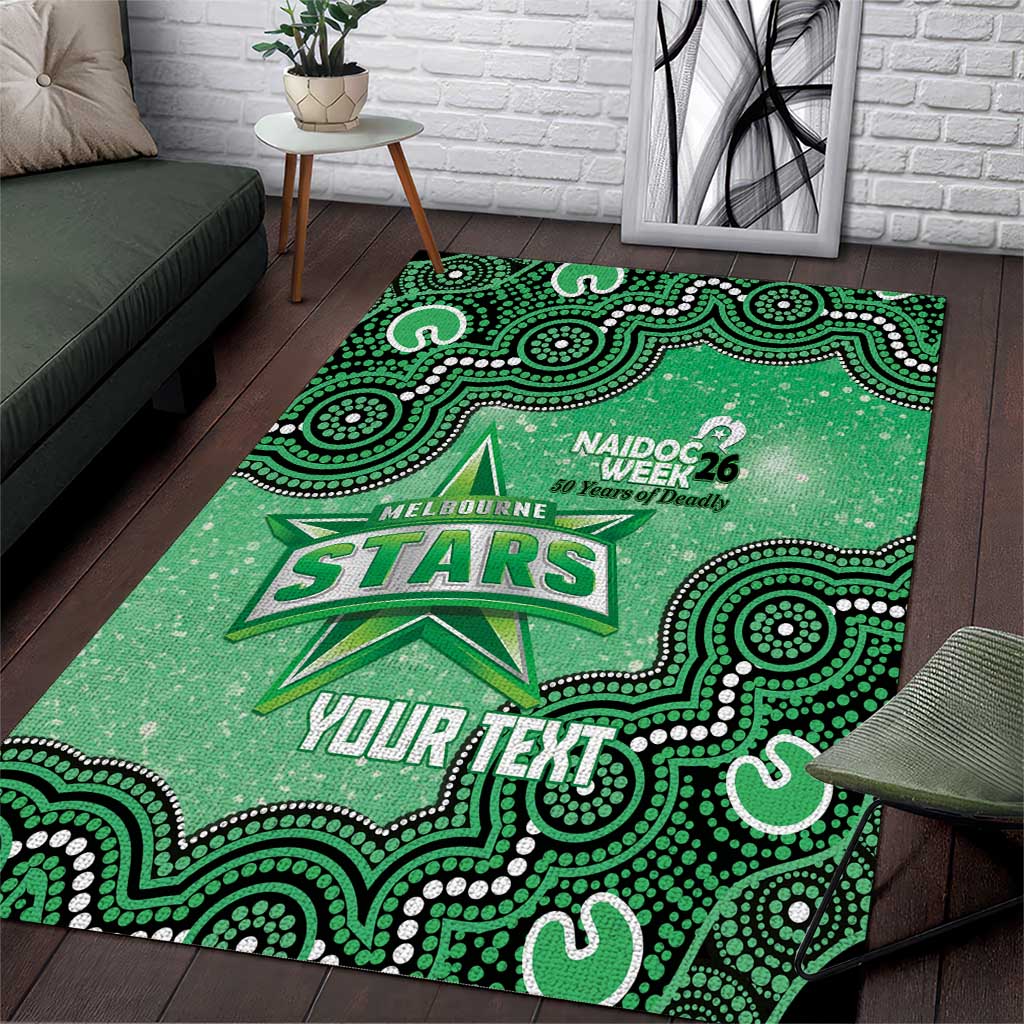Melbourne Stars NAIDOC Week 2026 Custom Area Rug 50 Years Deadly Indigenous Art Glitter Effect
