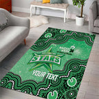 Melbourne Stars NAIDOC Week 2026 Custom Area Rug 50 Years Deadly Indigenous Art Glitter Effect