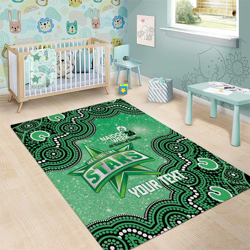 Melbourne Stars NAIDOC Week 2026 Custom Area Rug 50 Years Deadly Indigenous Art Glitter Effect