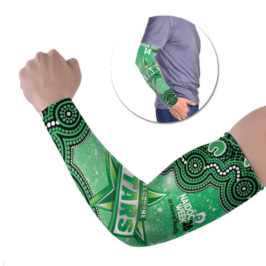 Melbourne Stars NAIDOC Week 2026 Custom Arm Sleeves 50 Years Deadly Indigenous Art Glitter Effect