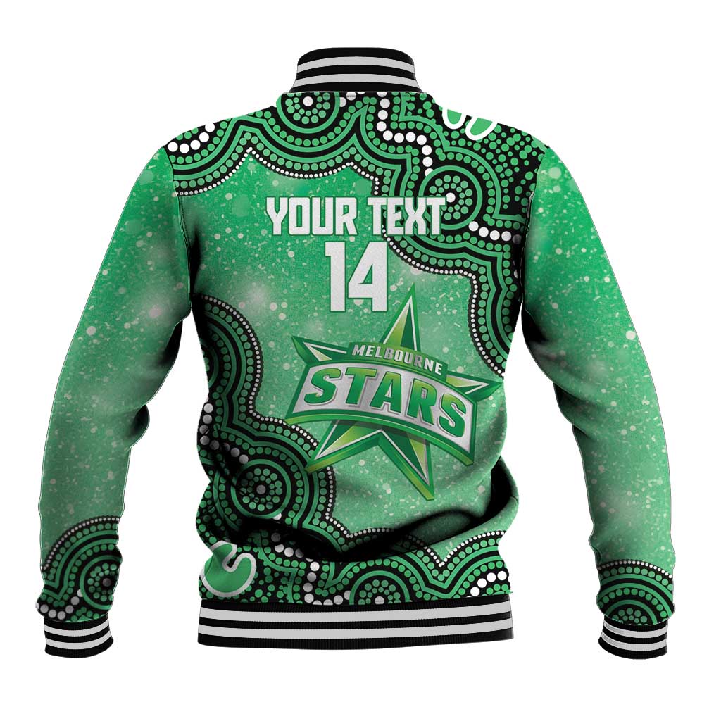 Melbourne Stars NAIDOC Week 2026 Custom Baseball Jacket 50 Years Deadly Indigenous Art Glitter Effect