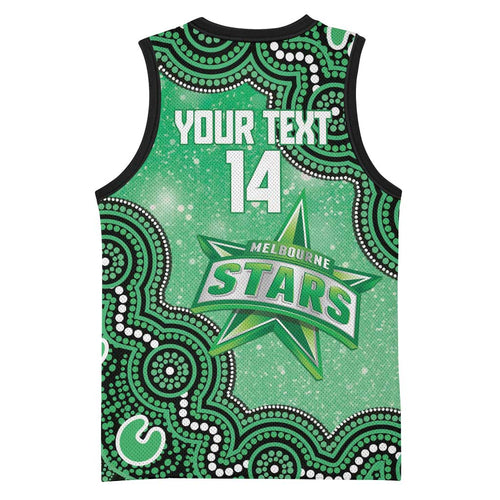 Melbourne Stars NAIDOC Week 2026 Custom Basketball Jersey 50 Years Deadly Indigenous Art Glitter Effect