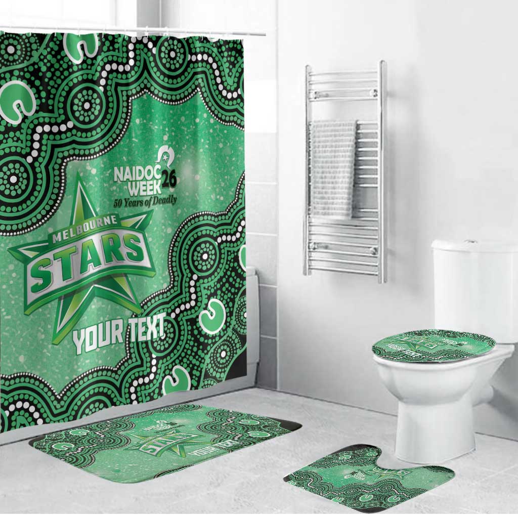 Melbourne Stars NAIDOC Week 2026 Custom Bathroom Set 50 Years Deadly Indigenous Art Glitter Effect