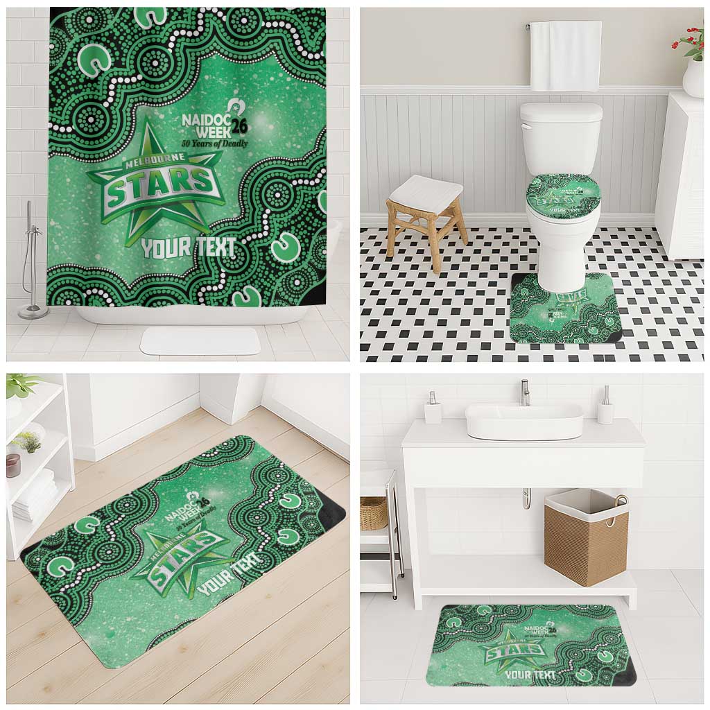 Melbourne Stars NAIDOC Week 2026 Custom Bathroom Set 50 Years Deadly Indigenous Art Glitter Effect