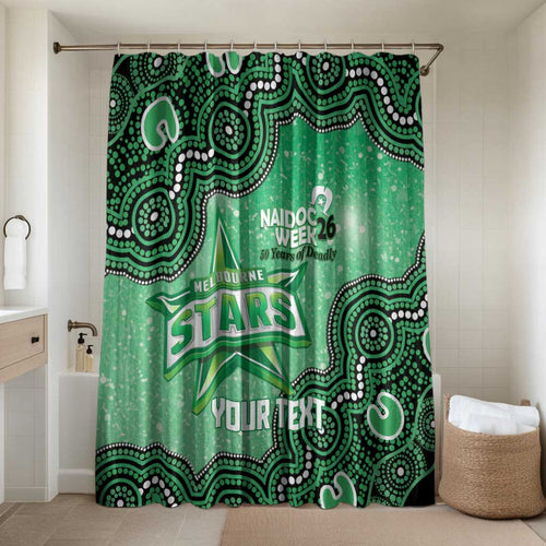Melbourne Stars NAIDOC Week 2026 Custom Bathroom Set 50 Years Deadly Indigenous Art Glitter Effect